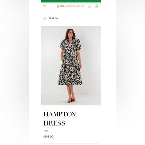 Hampton Black and White Midi Dress